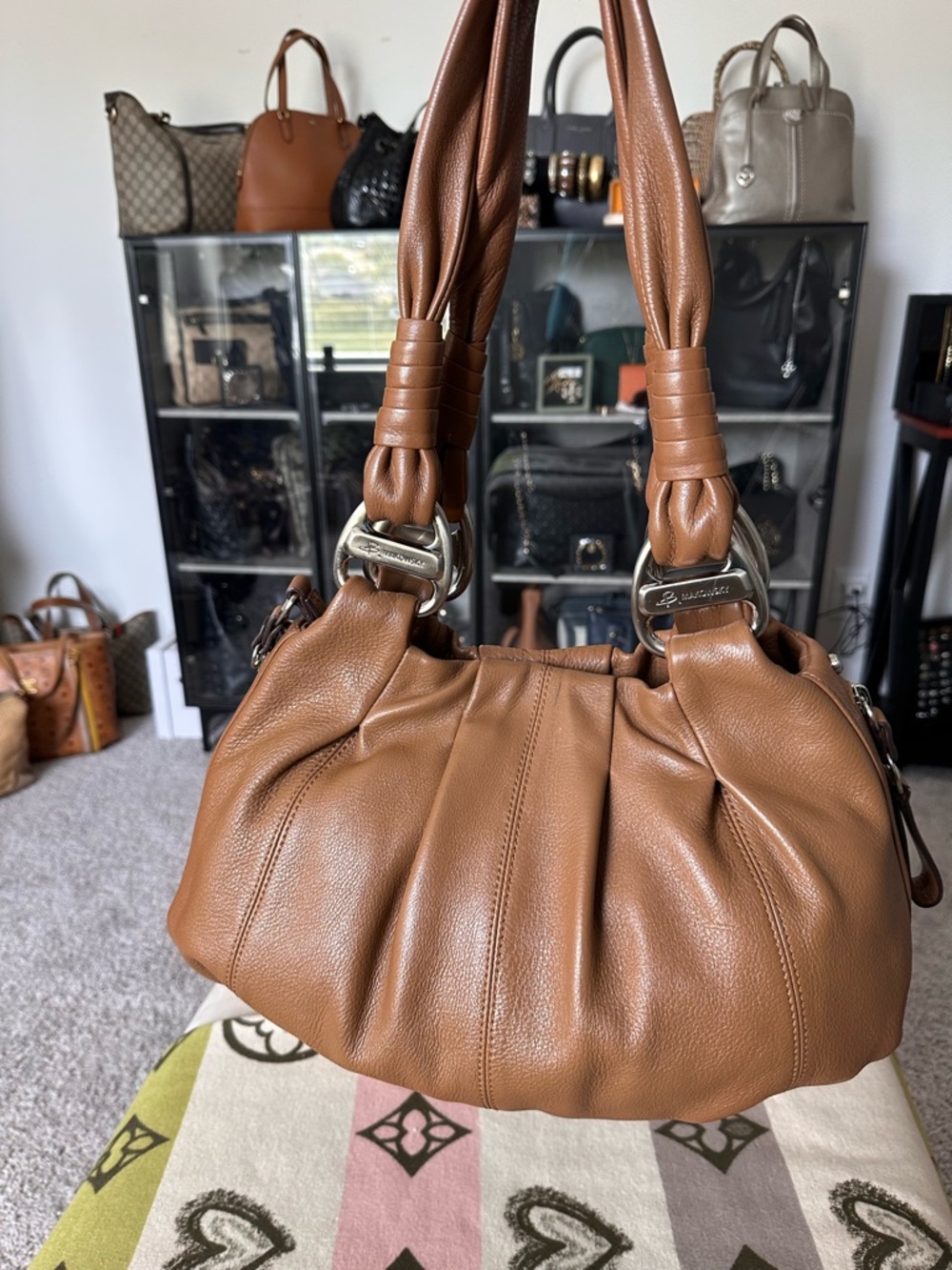 B. Makowsky Pebble Leather Shoulder Bag